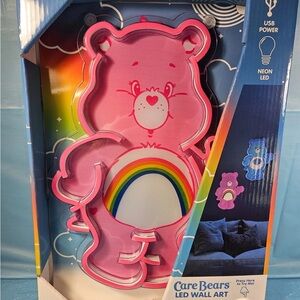 Cloudco Care Bears Rainbow Bear Neon Led Wall Art New